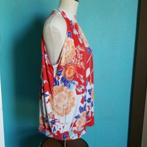 Top ANA Shirt Top Sleeveless Blouse Hi Tie Women's Size Extra Large - Picture 6 of 9